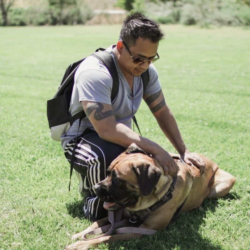 Chris and dog